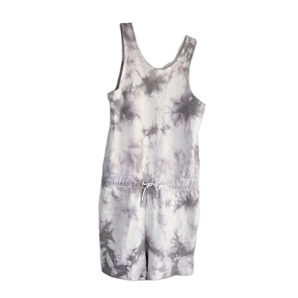 Athleta Girl Tank Romper‎ Shorts Size XL 14 Tie Dye Pockets One Piece Loungewear